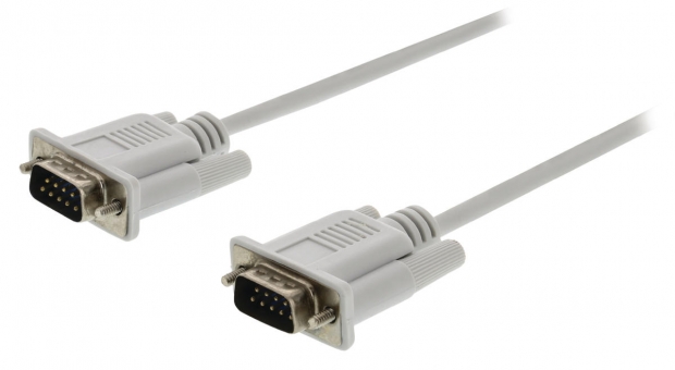 Seriële kabel SUB-D 9-Pins Male - SUB-D 9-Pins Male 2.00 m Ivoor