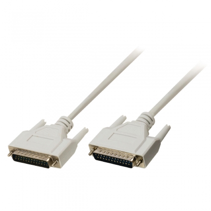 Seriële kabel SUB-D 25-Pins Male - SUB-D 25-Pins Male 5.00 m Ivoor