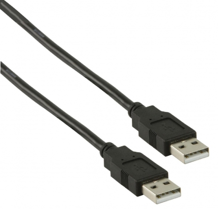 USB 2.0 Kabel USB A Male - USB A Male Rond 2.00 m Zwart