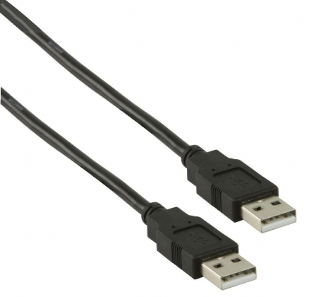 USB 2.0 Kabel USB A Male - USB A Male Rond 2.00 m Zwart