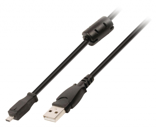 USB 2.0 Kabel USB A Male - Kodak 8-Pins Male 2.00 m Zwart