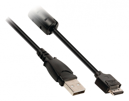 USB 2.0 Kabel USB A Male - Canon 12-Pins Male 2.00 m Zwart