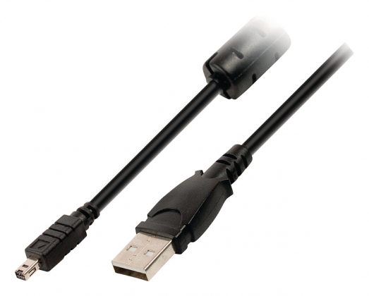 USB 2.0 Kabel USB A Male - Minolta 8-Pins Male 2.00 m Zwart