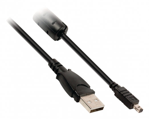 USB 2.0 Kabel USB A Male - Minolta 8-Pins Male 2.00 m Zwart
