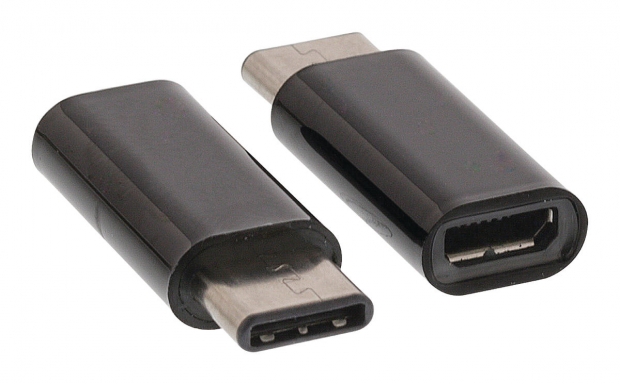 USB 2.0-Adapter USB-C Male - USB Micro-B Female Zwart