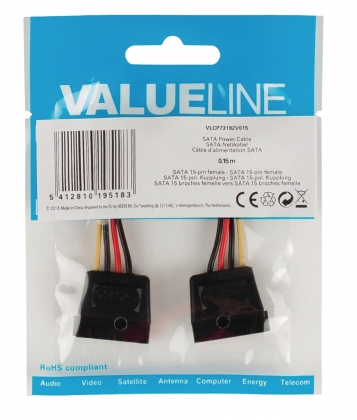 Interne Stroomkabel SATA 15-Pins Female - SATA 15-Pins Female 0.15 m