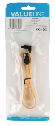 SATA 6 Gb/s Kabel Intern SATA 7-Pins Female - SATA 7-Pins Female 0.50 m Geel