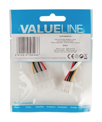 Interne Stroomkabel Molex Male - FDD Female 0.15 m