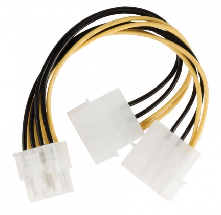 Interne Stroomkabel EPS 8-Pins Male - 2x Molex Male 0.15 m