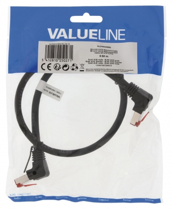 CAT6 S/FTP Netwerkkabel RJ45 (8/8) Male - RJ45 (8/8) Male 0.50 m Zwart