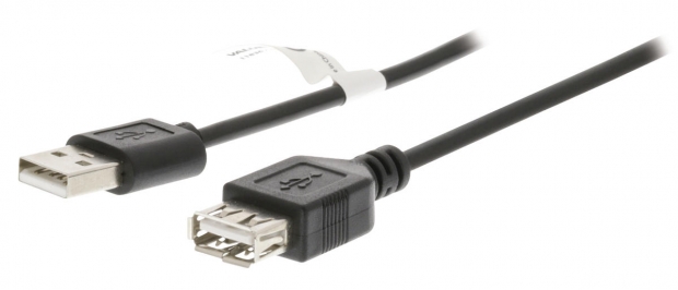 USB 2.0 Verlengkabel USB A Male - USB A Female 2.00 m Zwart