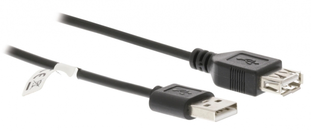 USB 2.0 Verlengkabel USB A Male - USB A Female 2.00 m Zwart
