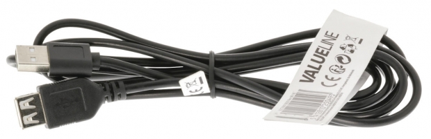 USB 2.0 Verlengkabel USB A Male - USB A Female 2.00 m Zwart