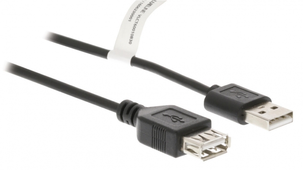 USB 2.0 Verlengkabel USB A Male - USB A Female 3.00 m Zwart
