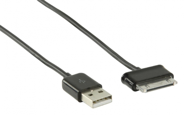 Data en Oplaadkabel Samsung 30-Pins Male - A Male 1.00 m Zwart