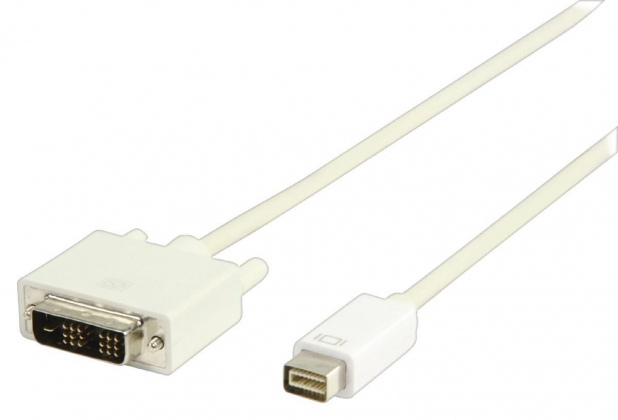 Mini DVI Kabel Mini-DVI Male - DVI-D 24+1-Pins Male 2.00 m Wit