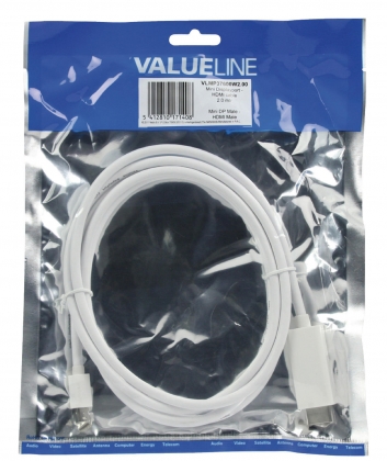 Mini DisplayPort Kabel Mini-DisplayPort Male - HDMI-Connector 2.00 m Wit