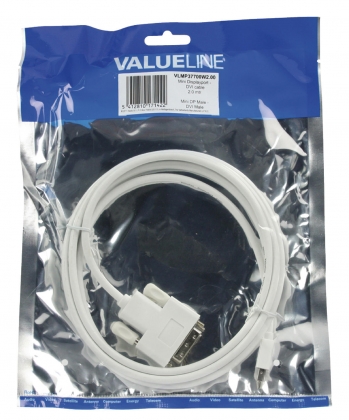 Mini DisplayPort Kabel Mini-DisplayPort Male - DVI-D 24+1-Pins Male 2.00 m Wit