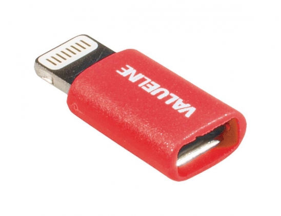Lightning-Adapter Apple Lightning - USB Micro-B Female Rood