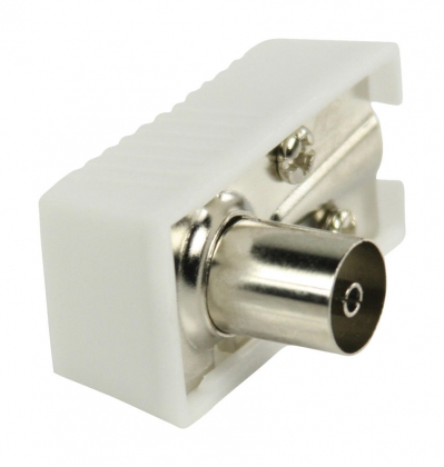 Coax Connector Female PVC Wit