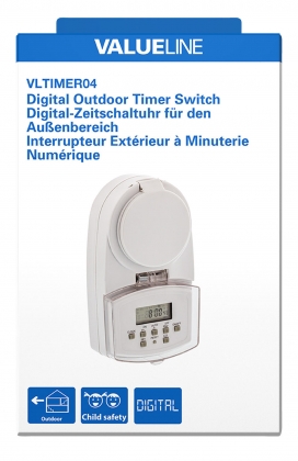 Tijdschakelaar Digitaal Buiten 1 min. 1700 W