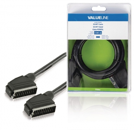 SCART Kabel SCART Male - SCART Male 2.00 m Zwart