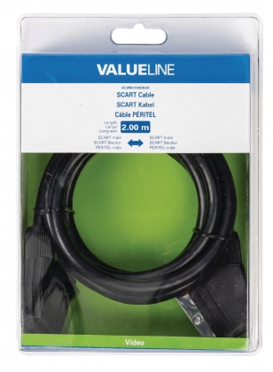 SCART Kabel SCART Male - SCART Male 2.00 m Zwart