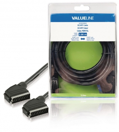 SCART Kabel SCART Male - SCART Male 3.00 m Zwart