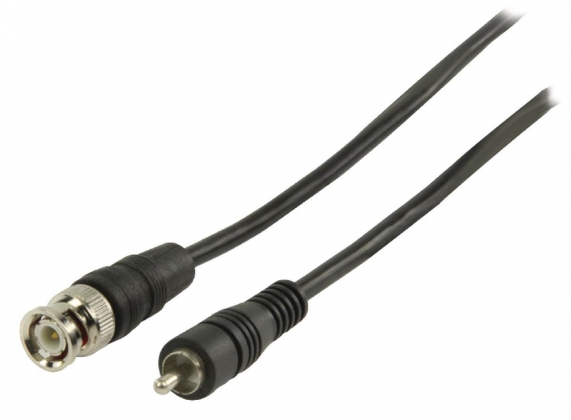 BNC Video Kabel BNC Male - RCA Male 1.00 m Zwart
