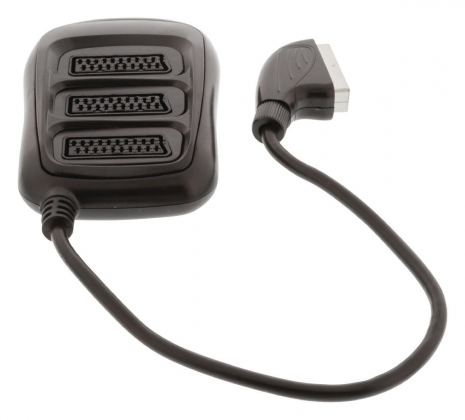 SCART Splitter SCART Male - 3x SCART Female 0.50 m Zwart