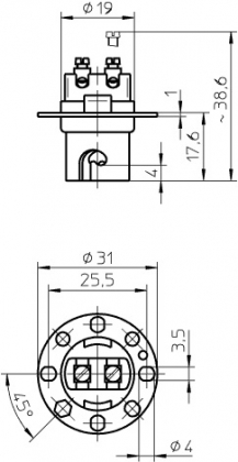 Vossloh Schwabe 102923 Lamphouder Ba15d