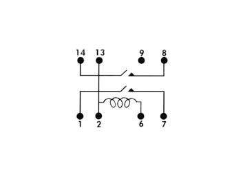 DIL RELAIS 0.5A/10W MAX. 2 x MAAK 24Vdc