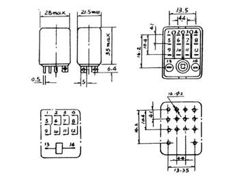 KRACHTIG RELAIS 12Vdc 4xWISSEL 3A/28VDC-220VAC