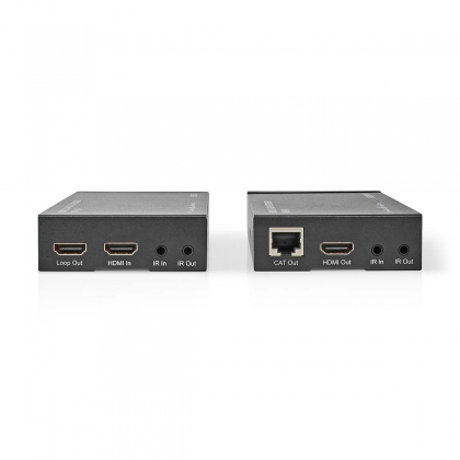 HDMI™-Extender | Over Cat6 | tot 60 m | 4K@60Hz | 18 Gbps | Metaal | Antraciet