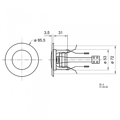 DL 5 - 8 Ohm - 5 cm (2") plafondluidspreker