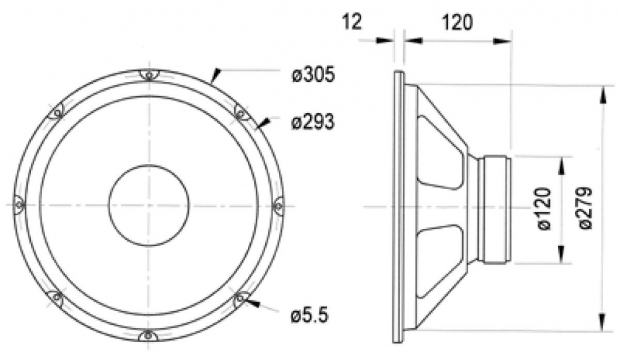 Woofer 30 cm (12") 8 Ohm