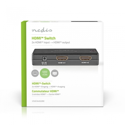 2-poorts | HDMI-Switch | Zwart