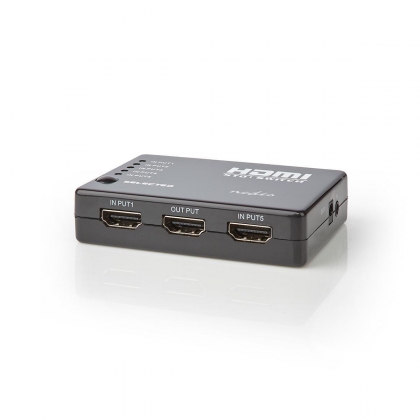 HDMI™-Switch | 5-Poorts poort(en) | 5x HDMI™ Input | 1x HDMI™ Output | 1080p | 3.4 Gbps | ABS | Zwart