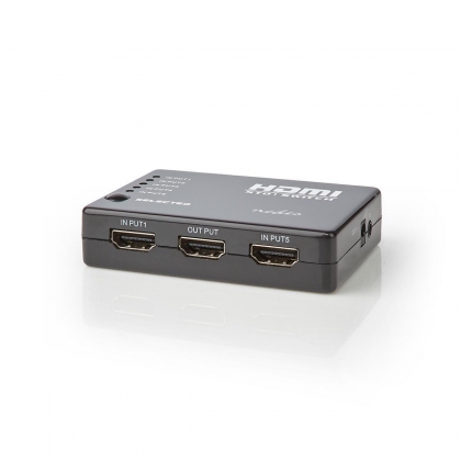 HDMI™-Switch | 5-Poorts poort(en) | 5x HDMI™ Input | 1x HDMI™ Output | 1080p | 3.4 Gbps | ABS | Zwart