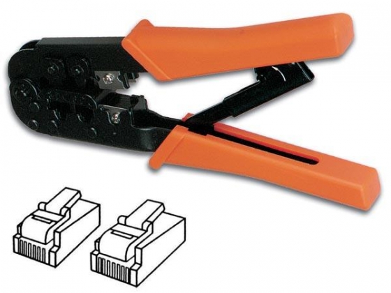 KRIMPTANG VOOR MODULAIRE CONNECTOREN 6P4C (RJ11), 6P6C (RJ12), 8P8C (RJ45)