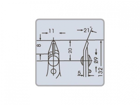 ZIJSNIJTANG - SMAL (BEKHOOGTE 2.5 mm)