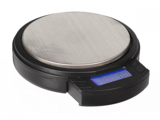 DIGITALE MINI PRECISIEWEEGSCHAAL - ROND - 500 g / 0.1 g - MET UITSCHUIFBAAR LCD-DISPLAY