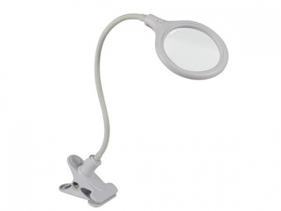 LED-LOEPLAMP MET BEVESTIGINGSKLEM - 5 DIOPTRIE - 6 W - 30 LEDs - WIT