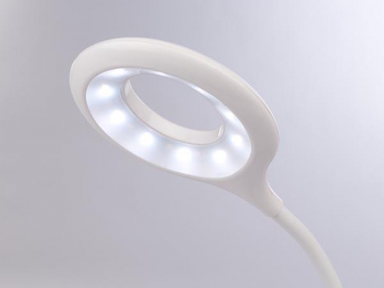 LED-BUREAULAMP - OPLAADBAAR - DIMBAAR - 20 LEDs - WIT