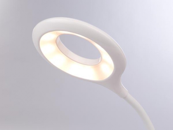 LED-BUREAULAMP - OPLAADBAAR - DIMBAAR - 20 LEDs - WIT