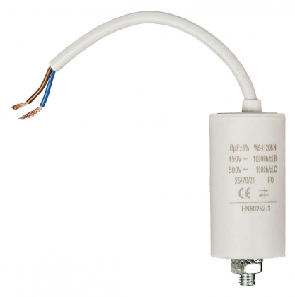 AANLOOPCONDENSATOR 8UF 450V + KABEL