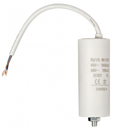 AANLOOPCONDENSATOR 25UF 450V + KABEL