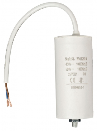 AANLOOPCONDENSATOR 50UF 450V + KABEL