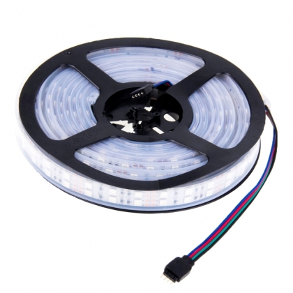 5 Meter Dual Row RGB LED-strip 120 LED's/meter 