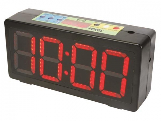 KLOK MET CHRONOMETER/AFTELTIMER & INTERVALTIMER - 32,7 x 15,6 x 9,3 cm